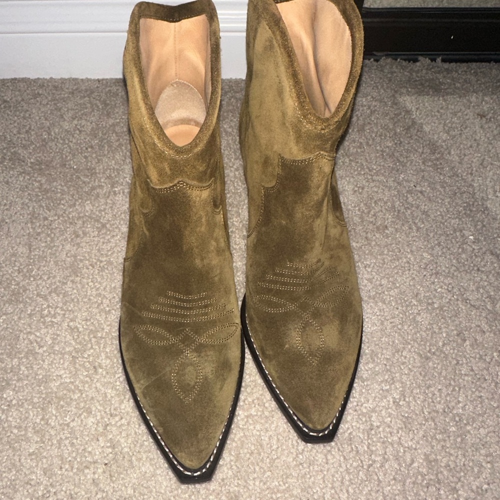 Used Isabel Marant Darizo Suede Western Boots Size 39 - Picture 4 of 6